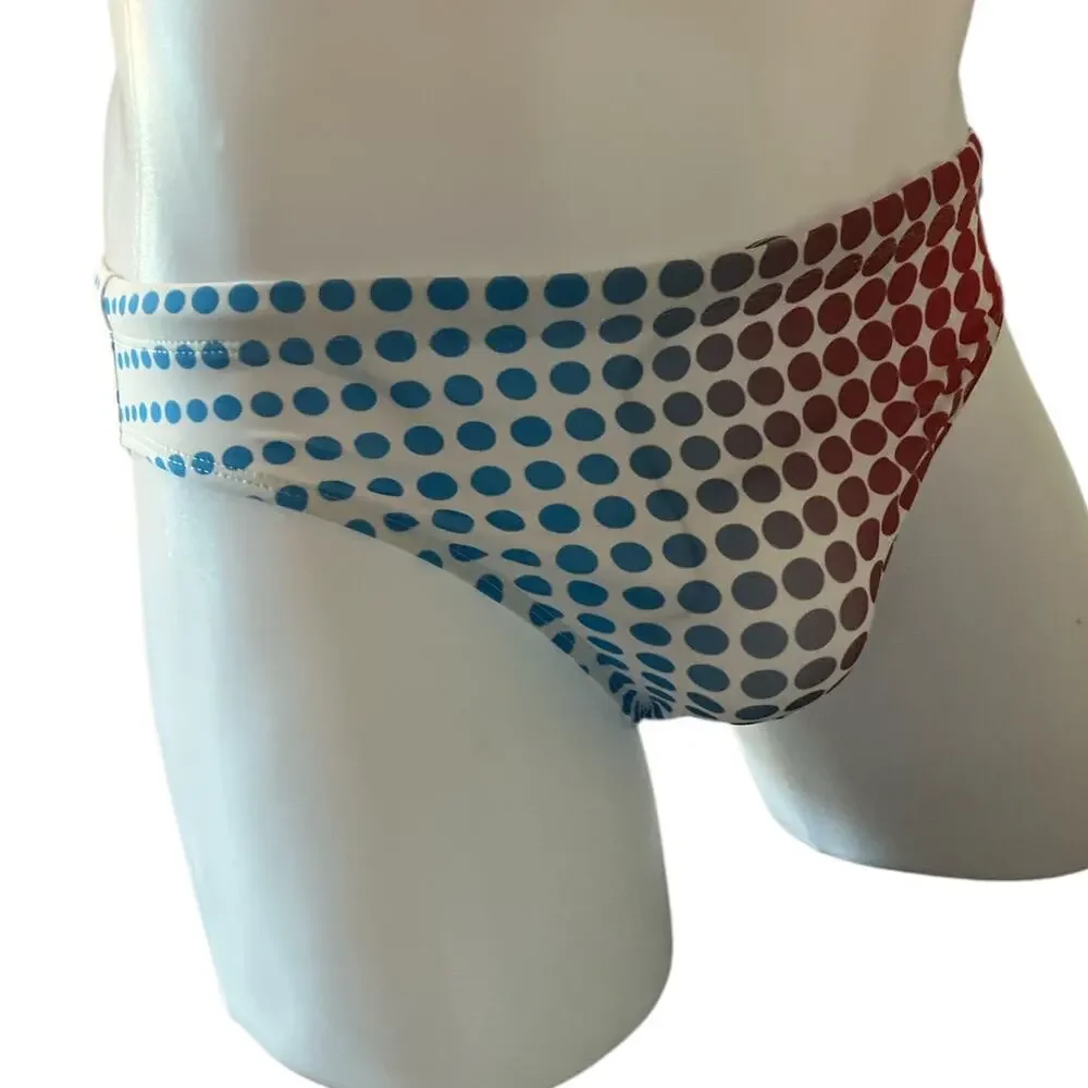 Andrew Christian Dots Bikini Red Blue Medium